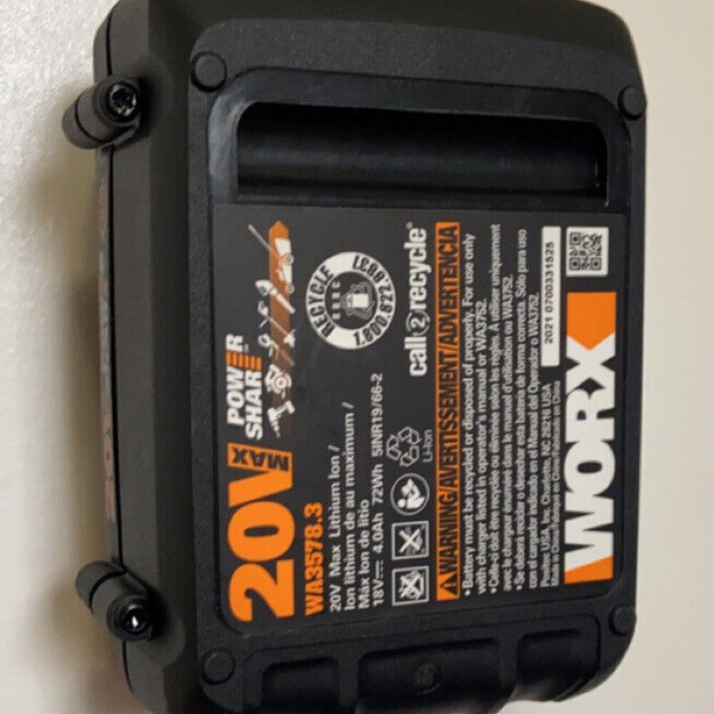 Worx 20v battery Battery Holder, Storage, Organizer, Work Shop, Pack of 6